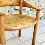 Fauteuil Scandinave En Pin Massif De Rainer Daumiller, Années 1970