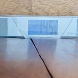 Desk, writing desk in solid rosewood and studded leather, 20th century.