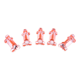 5 knife holders transparent glass clover shape, 1950