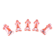 5 knife holders transparent glass clover shape, 1950