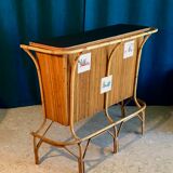 Bar and rattan stools 60s