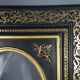Napoleon III black and gold laqué frame, oval view 46x40 cm