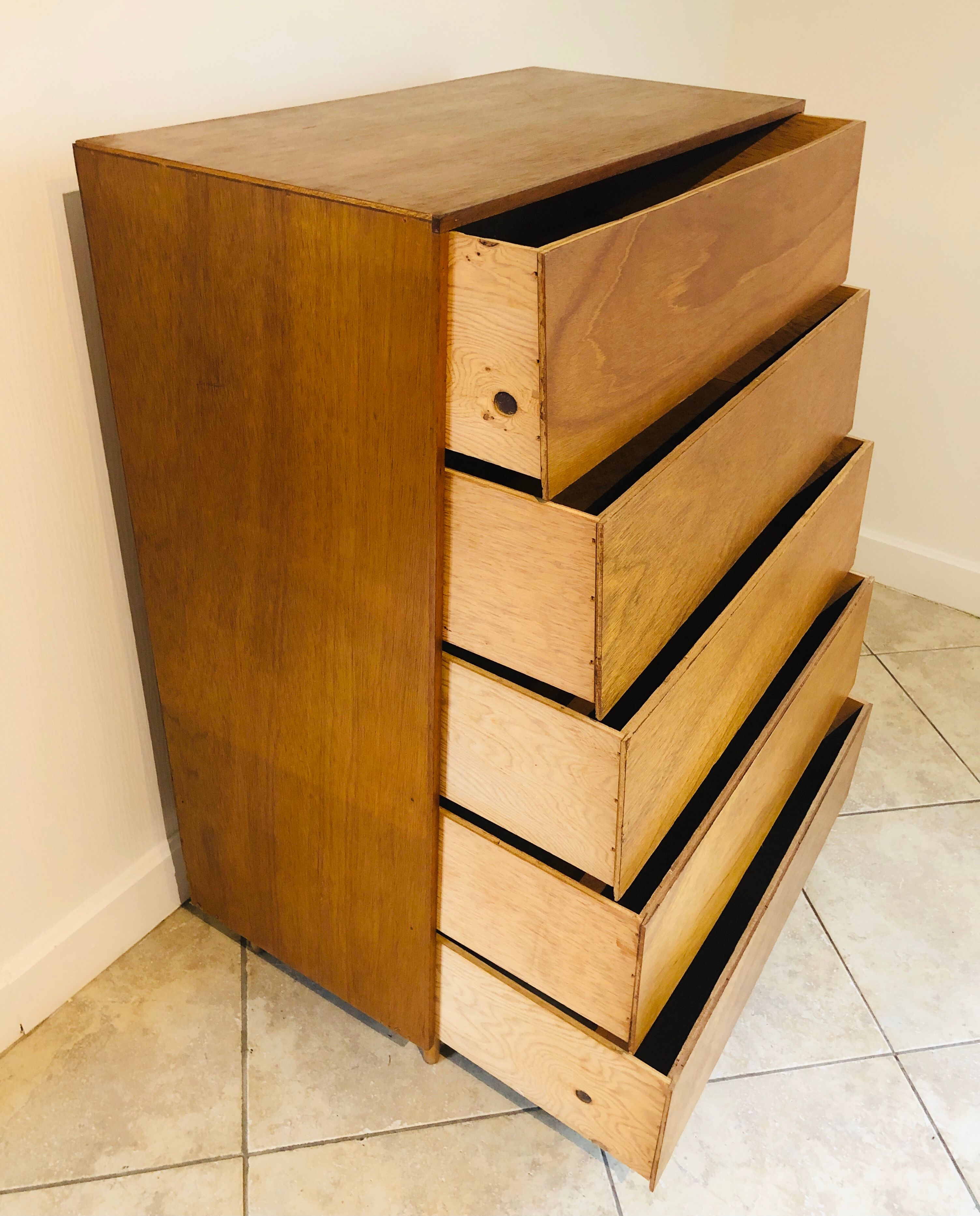Vintage 5-drawer dresser by BC Furniture 60s