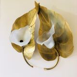 Two wall lamps golden foliage