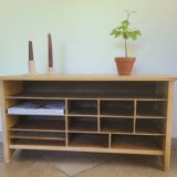 Vintage ochre bench locker shelf