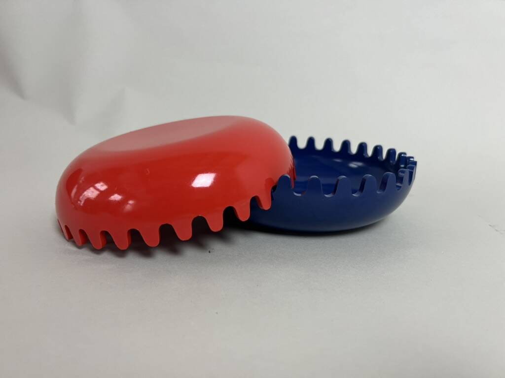 "Clam" ashtray box by Alan Fletcher for Mebel, vintage 1970s.