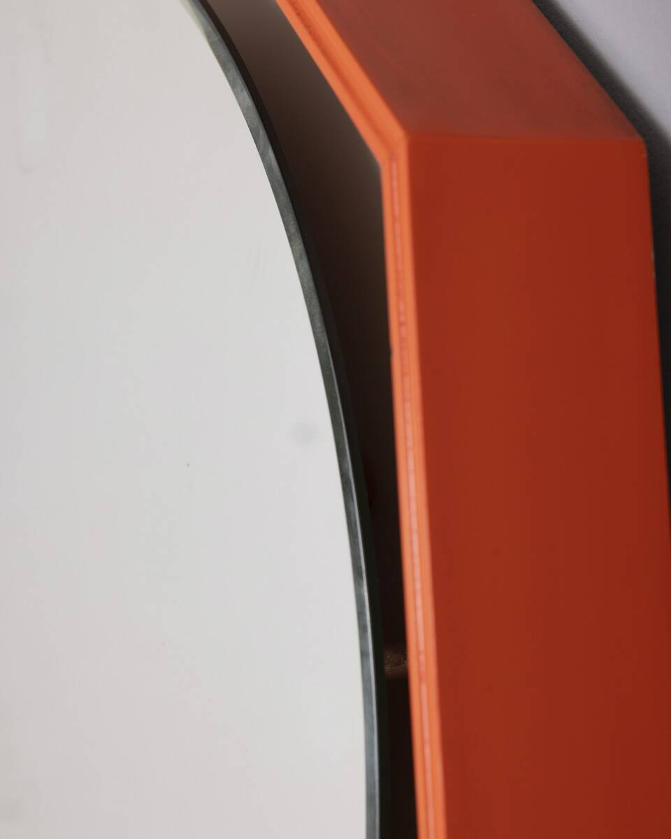 Vintage 1970s Backlit Wall Mirror, Italian Design