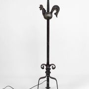 Floor lamp with wrought iron rooster by Jean Touret for the Ateliers Marolles, circa 1950