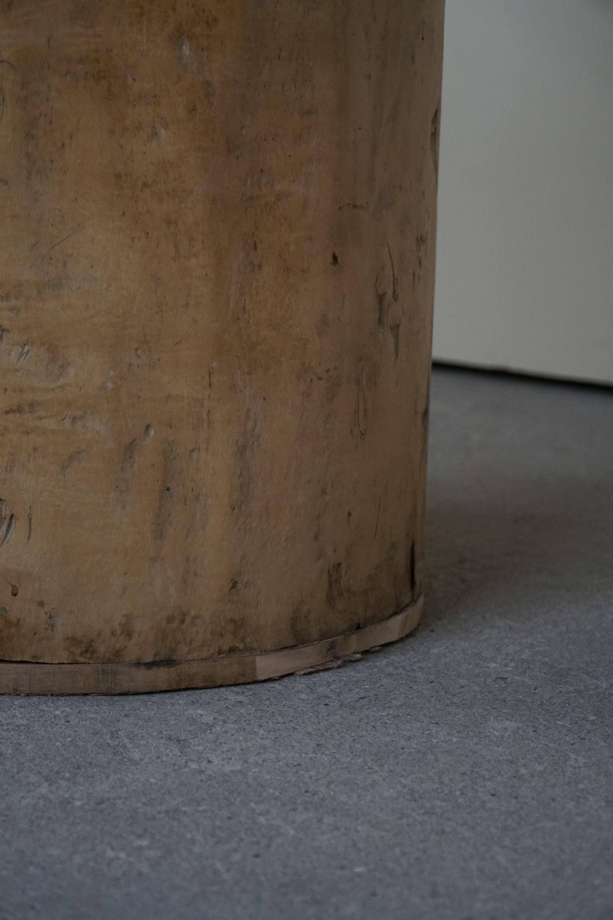 Chaise souche Wabi Sabi en bouleau massif, par un ébéniste suédois, Moderne, années 1950