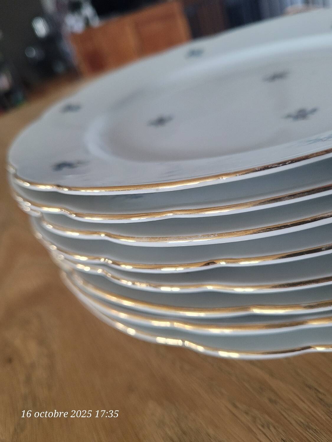 8 antique dinner plates