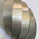 Pair of Mathieu brushed aluminum wall lights 70'S