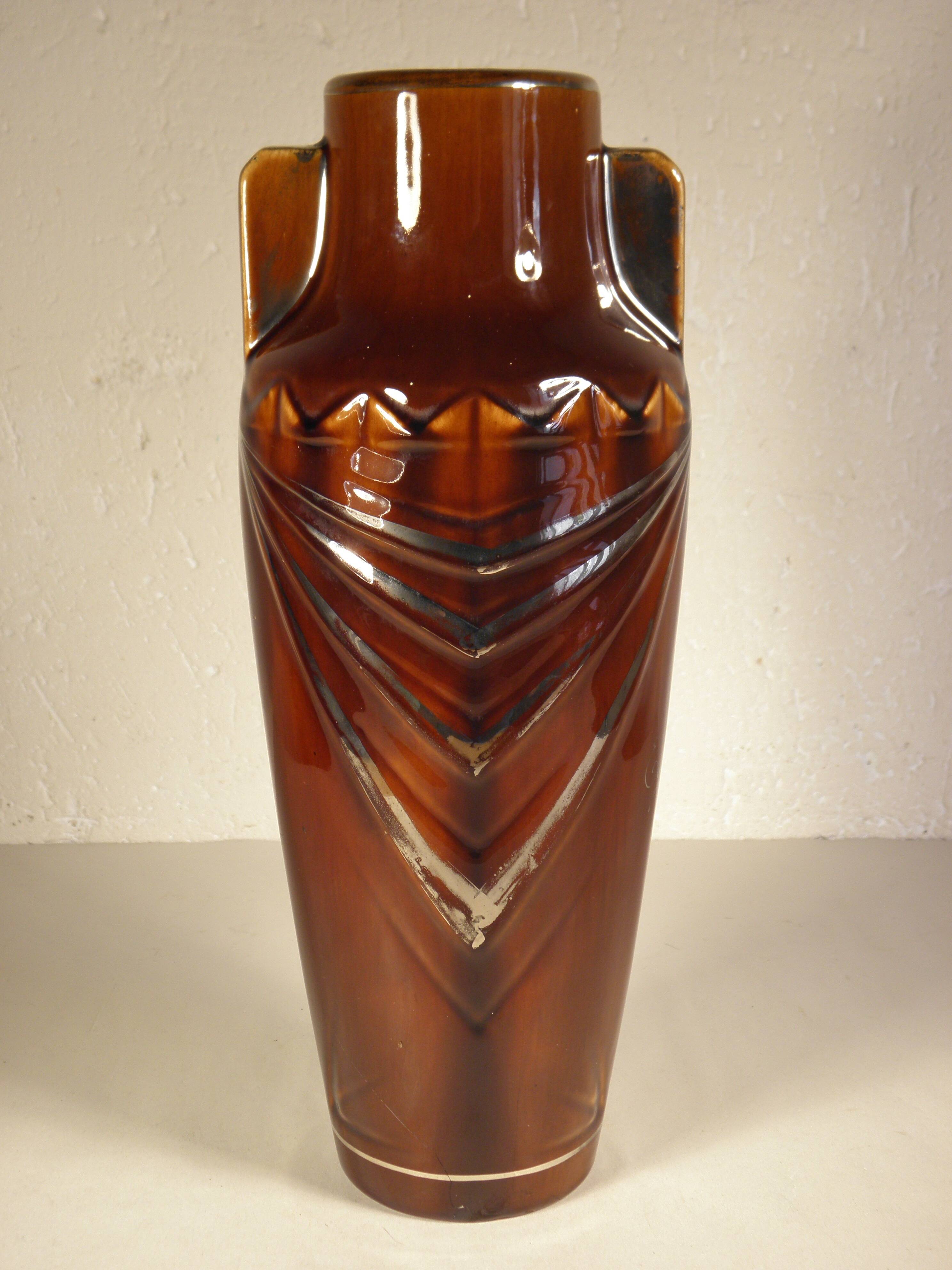Art Deco Ceramic Vase Elge - Vierzon