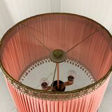 Austrian brass floor lamp pleated lampshade 1940-50’s