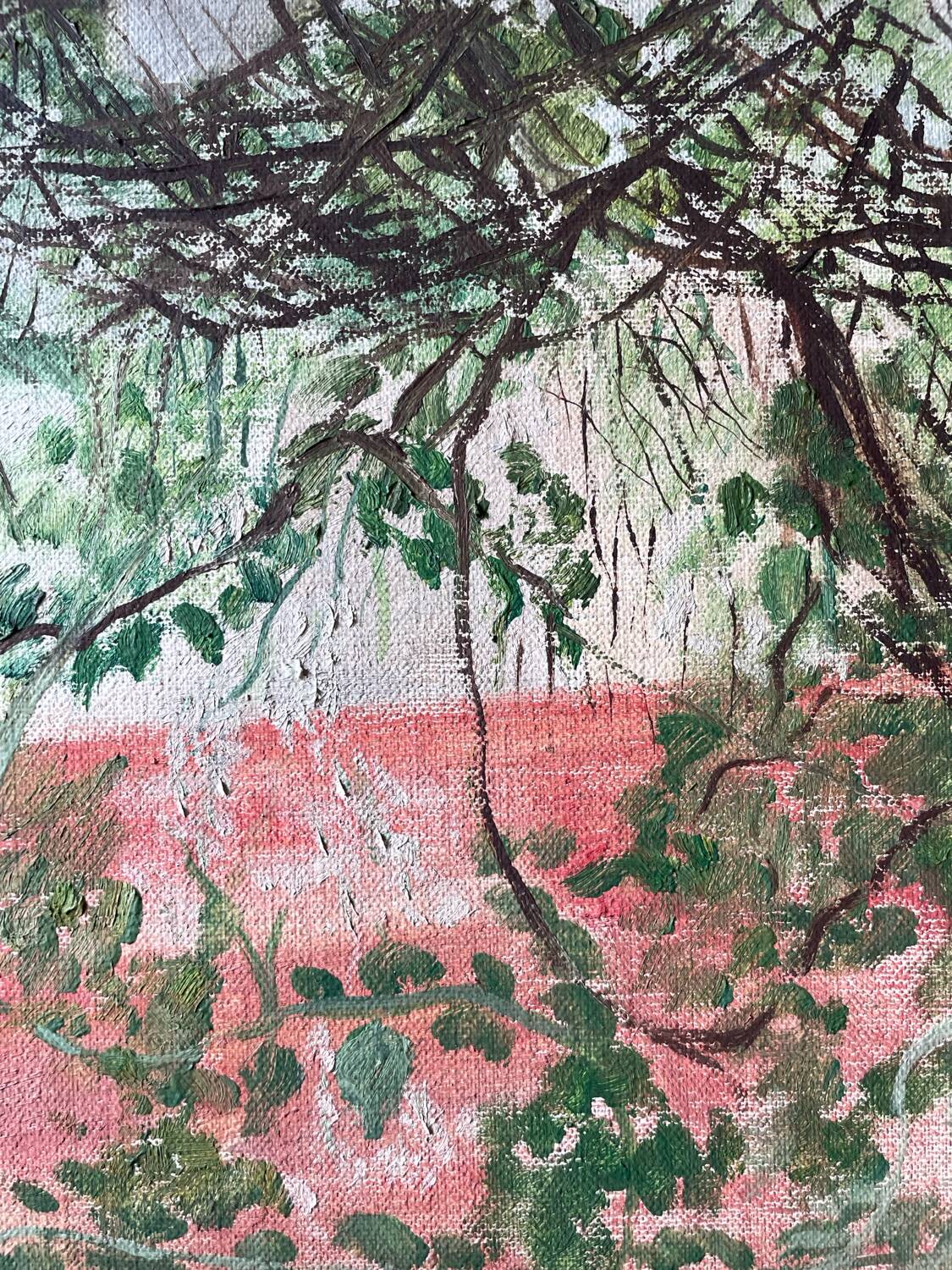 Vintage 70s landscape painting