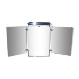 Miroir triptyque brot sur dalle de verre / année 30/40