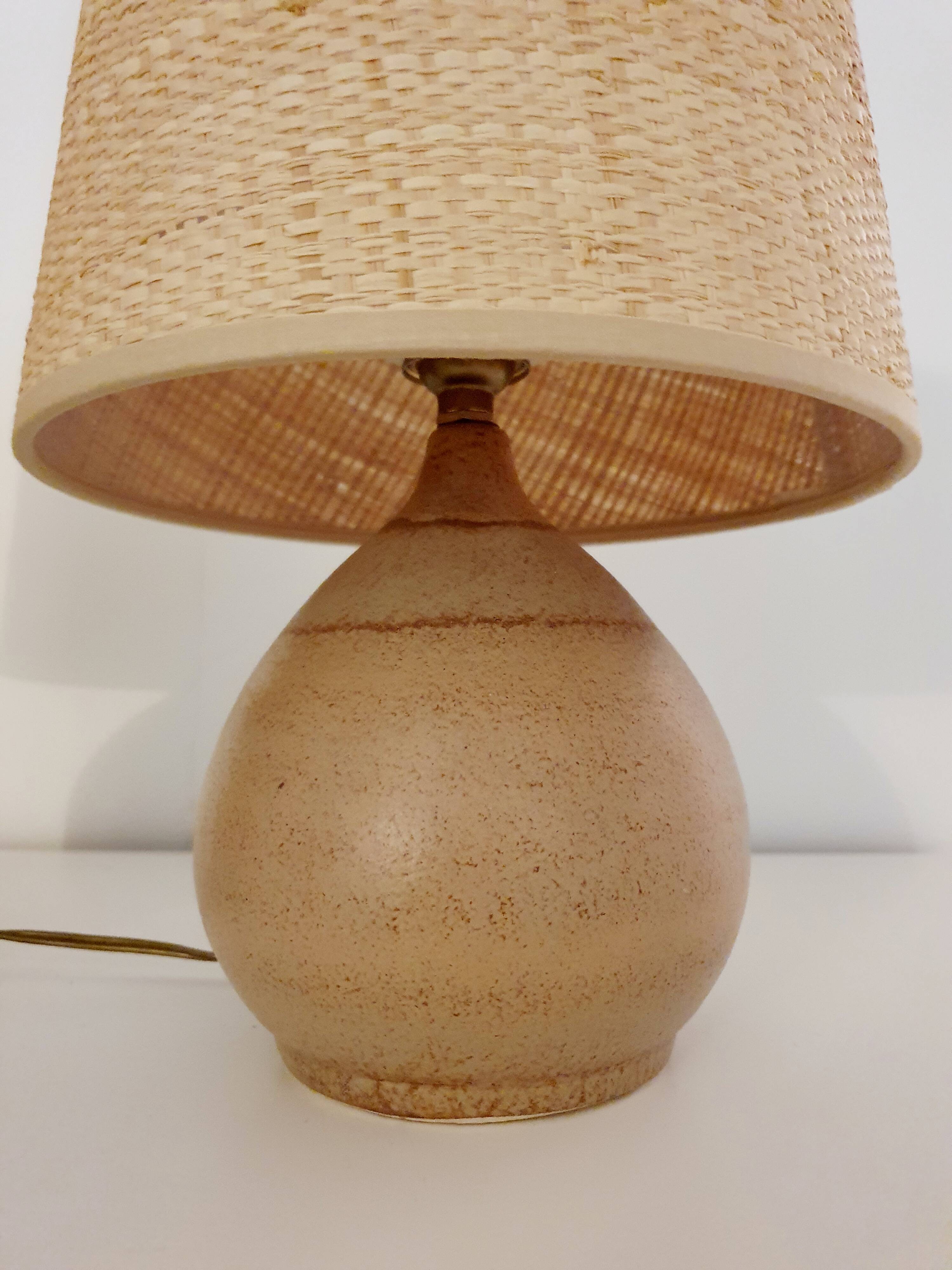 Pair of ceramic bedside lamps