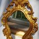 Miroir vintage doré en bois fabriqué en Italie
