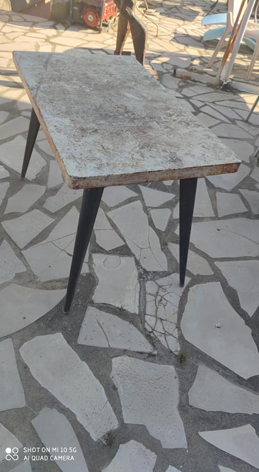 Tolix rectangular steel table