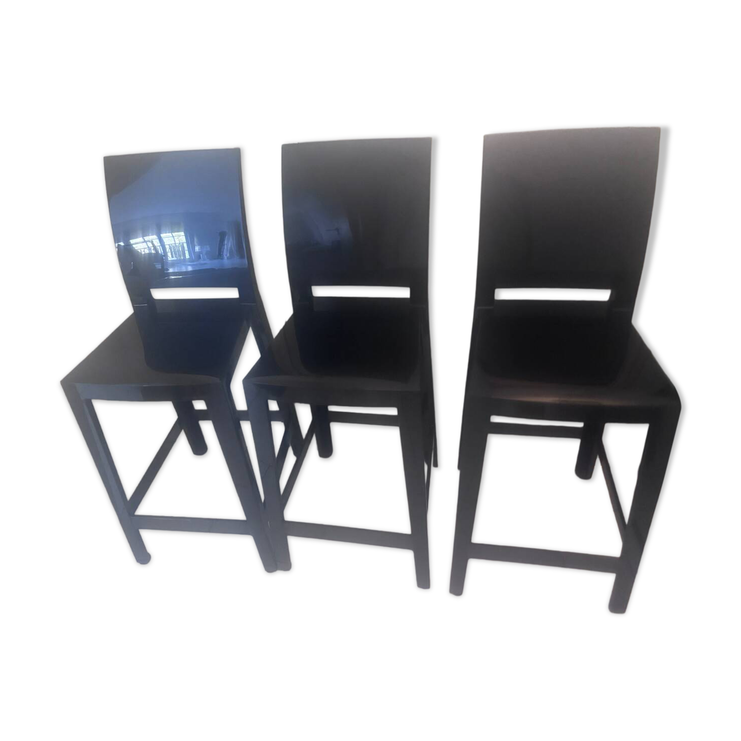 Chaise haute de bar  kartell noire