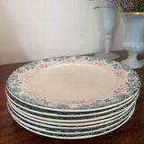 Set of 7 Longwy Art Nouveau plates