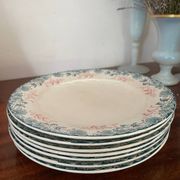 Lot de 7 assiettes Longwy Art nouveau
