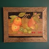 Nature morte, huile sur toile signée