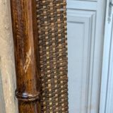 Bamboo rattan mirror