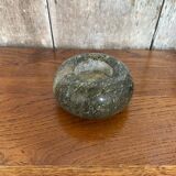 Antique Polished Marble Votive Candle Holder Round Circa 1980 Vintage