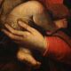 Peinture religieuse antique de la Madone et l'Enfant du XVIIIe siècle