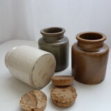 Lot of 3 stoneware pots
