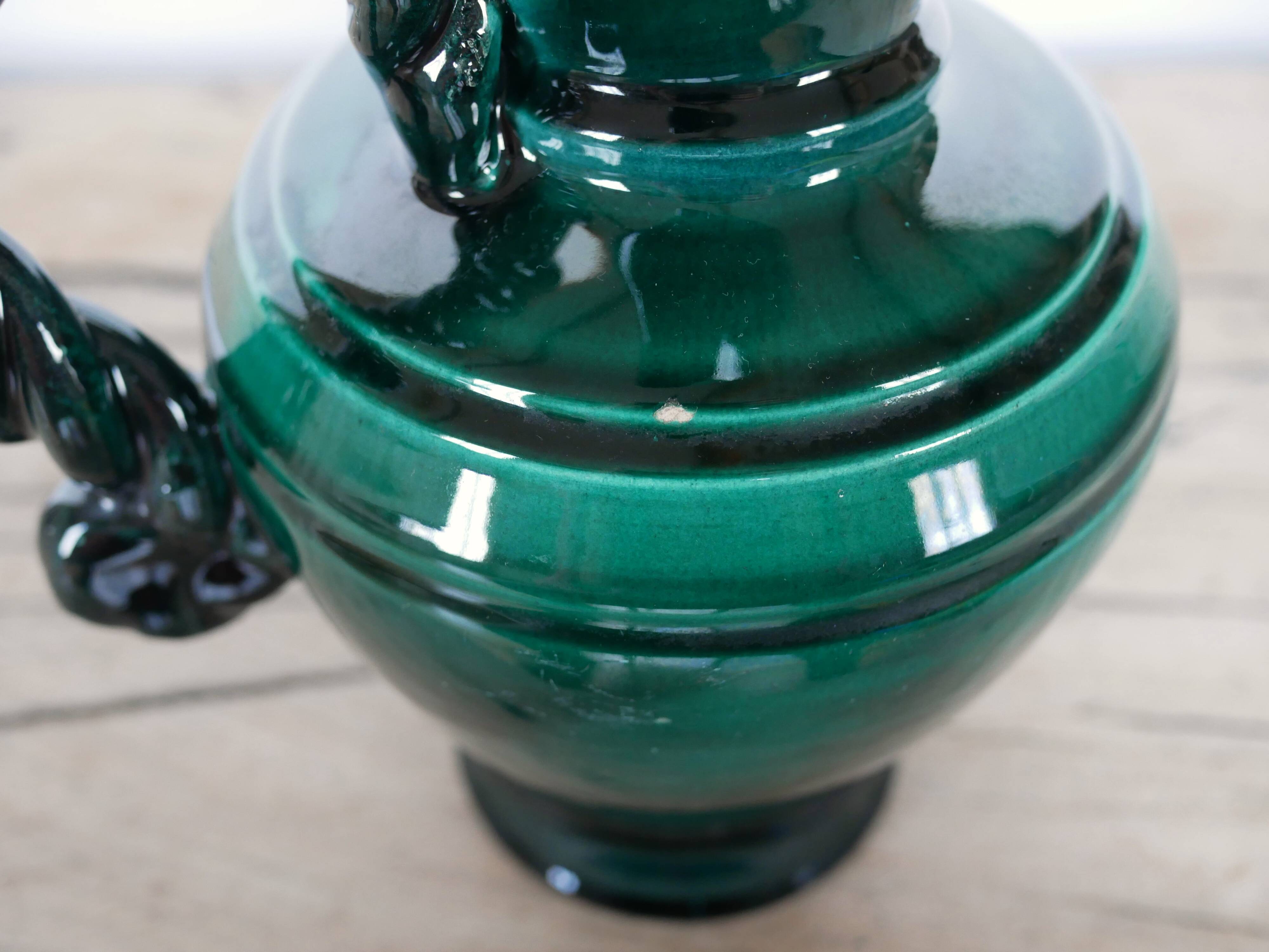 Vintage ceramic vase pitcher by Marius Giuge, Vallauris