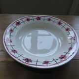 Round hollow serving dish from the Céranord St Amand factory, Monique model