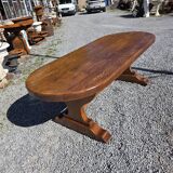 Solid oak farmhouse table, 220×90cm