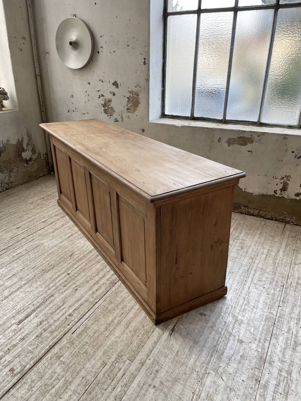 2m pine counter or central island with storage