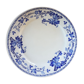 Assiette en faïence à décor de fleurs