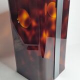 Tortoiseshell Lucite wastepaper basket by Michel Dumas for Roche Bobois, 70