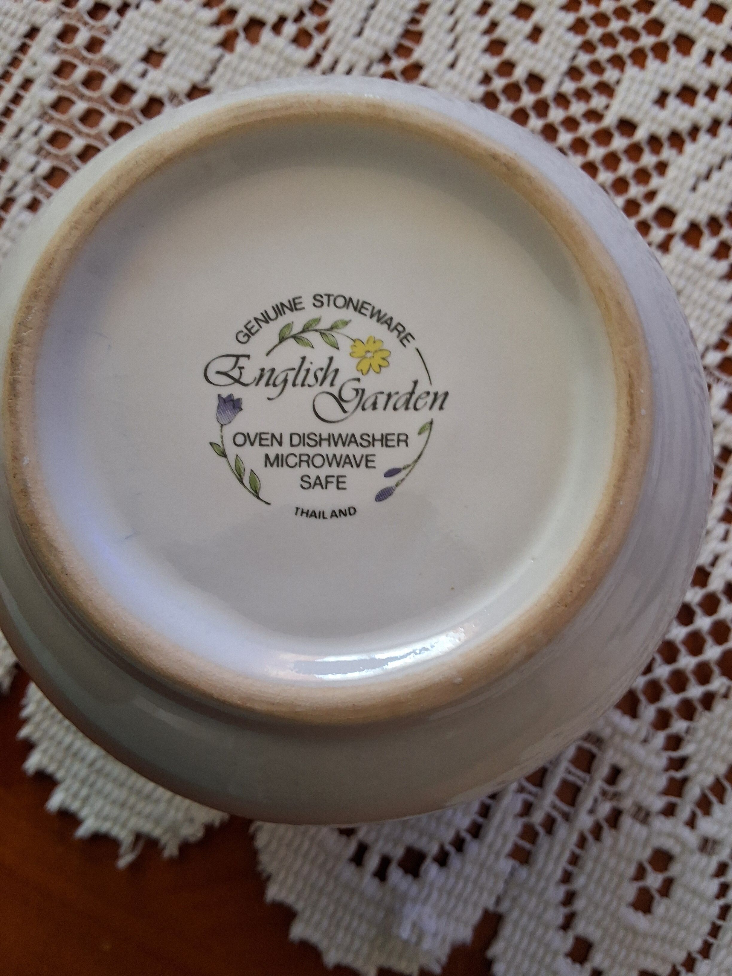 Vintage porcelain sugar bowl English garden