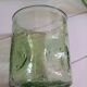 Carafe and 8 old glasses in bubble molded glass