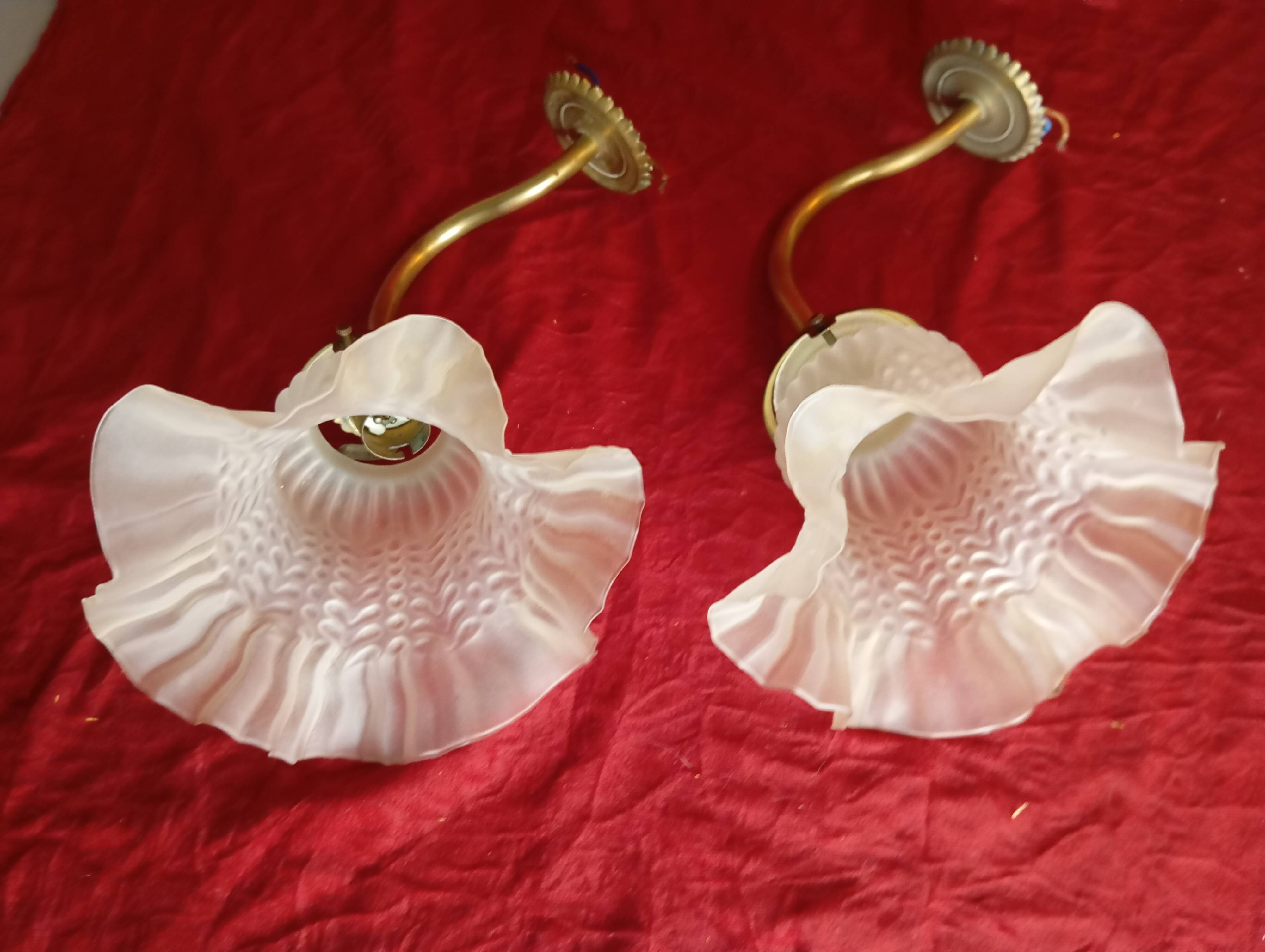 Paire d'appliques avec tulipes