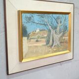 Ove Olson ( 1903-1975 ), Swedish Modern Painting, 1974, Oil on Canvas, Framed.