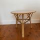 Ensemble table + chaise enfant en rotin.