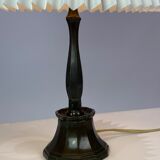 Table lamp in disco-metal by Just Andersen with paper shade, 1930s