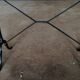 1900 bistro table in carrara marble and cast iron footing