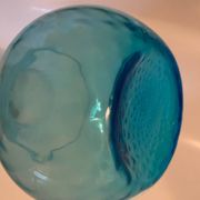 Bouteille en verre bleuté par blenko année 60