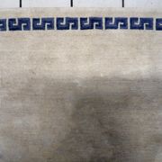Vintage handmade 4.8' x 6.1' (147 cm x 187 cm) Tibetan Khaden rug from the 1970s