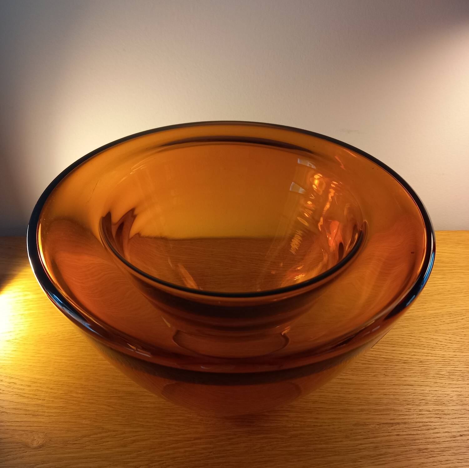 Amber glass cup from the early 2000s
