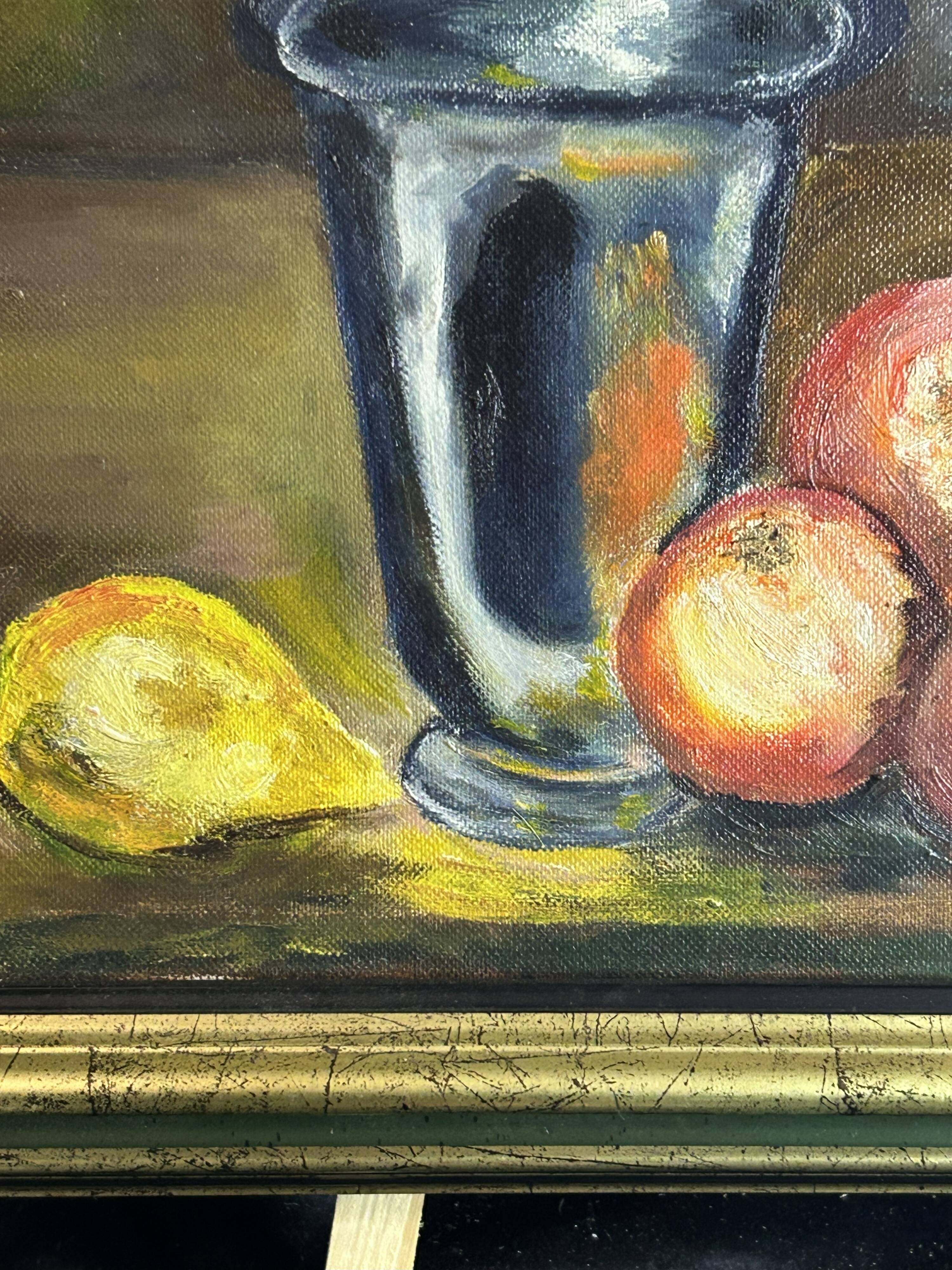 Modern School, 20th Century - Oil on canvas - Still life with fruit - 1999