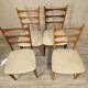4 beech chairs, 1960s