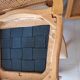 4 chaises en bois cérusé et dossier canné