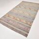 Grand Kilim Vintage Rayé Multicolore, Motifs Tribaux Anatoliens, 168x303 Cm